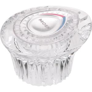 Moen 98039 Chateau Acrylic Knob Handle Replacement Kit for Single-Handle Tub/Shower, Clear