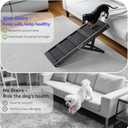 2026 Upgraded Dog Ramp for Couch, Foldable Small Dog Ramp for Sofa, 4 Adjustable Height from 13'' to 21", Portable Stable Pet Step with Non-Slip Pad, Pet Ramps Use for Couch Stairs, Black
