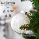 Christmas Ornaments Ball Set-Shatterproof Clear Plastic Decorative Baubles for Xmas Tree House Holiday Wedding Party Decoration,20pcs White (Style 4)