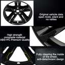 18 inch Wheel Skins compaitble with Ford Explorer 2020-2024; Set of 4 Wheel Covers ; Glossy Black