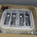 Roter Mond Toaster 4 Slice Retro Stainless Steel with Extra Wide Slots Bagel, Defrost, Reheat Function, Dual Independent Control Panel, Removable Crumb Tray, 6 Browning Levels, Cream White