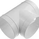 Vent Systems 6'' Inch Duct Connector 3 Way Hose Adapter/Splitter for Hose T-Shape Round Pipe Connector- Extractor Fan - Duct Hose Dryer Vent T Connector - 6 Inch 3 Way Fitting