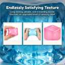 Stress Cube Squishy Toys,Relief High Density Ice Squeeze Ball, Ice Cubes Squishies for Anxiety Relief, Slow Rising Ice Cubes Stress Balls, Focus & Play (Two Solid Colors)