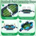 Mini Foosball Table for Kids, Tabletop Soccer Game with Light Up Scoreboard, Portable Family Party Game for Boys and Girls Ages 3-12