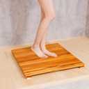 NNN 30" x 30" Teak Shower Mat Handcrafted, Marine-Grade Reinforced, Supports Up to 400 lbs, Indonesian Teak.