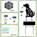 Solar House Numbers for Outside,YY Gardenia Metal Dog Address Signs for Houses with Glow in the Dark,Outdoor Decorative for Garden,Lawn,Patio,Pathway
