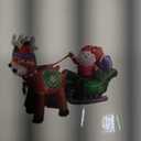 7ft Christmas Inflatables Decorations Santa Claus on the Sleigh, Blow-Up Outdoor LED Yard Display, Waterproof