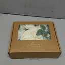 Ling's moment Fake Flowers Box, Artificial Faux Greenery Stems Silk Peony Foam Gardenia for Wedding Decor Centerpieces Table Decorations Floral Picks Arrangements, White & Sage, Mini Combo