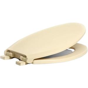 Centoco Slow-Close Elongated Plastic Toilet Seat, Scratch-Resistant Plastic Finish, Fits Kohler/American Standard/TOTO, Light Weight Residential, Made in the USA, 3800SC-106, Bone