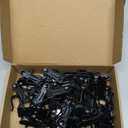 Hotop 36 Pieces Boot Hanger Clips for Closet, Laundry Hanging Hooks Heavy Duty Clips Boot Holder Portable Single Hooks Space Saving for Pants Jeans Clothes Hats Tall Towels (Black)