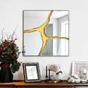 QDSSDECO Irregular Wall Mirror, 28" x28", Asymmetrical Vanity Decor