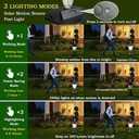 Solar Post Lamp Lights, Dusk to Dawn Post Light with Pier Mount Base, Outdoor Waterproof Solar Motion Sensor Lights for Garden Yard Landscape Pole Pillar (Warm White)