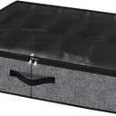 Under Bed Shoe Storage, Shoe Storage Organizer for Closet, 30" x 24" Large Capacity 6 Inch High Underbed Storage Shoe Box Space Saving Dust-Proof Clear Cover for Home Bedroom Grey (Gray)