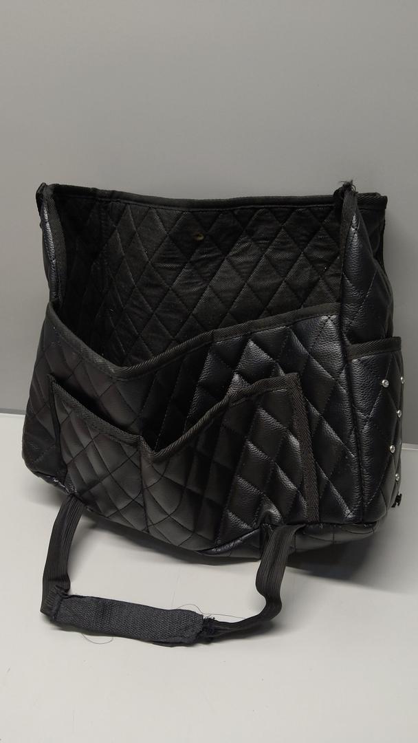 Car Purse Holder Between Seats, Leather Auto Front Seat Handbag Organizer Pocket, Large Capacity Car Net Pocket Handbag Holder, Backseat Barrier Storage Bag Fits for Car, Truck, SUV