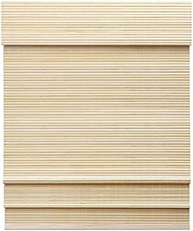 LazBlinds Cordless Bamboo Roman Shades, Privacy Window Treatment, Roll Up Bamboo Blinds for Windows, 31'' W x 60'' H