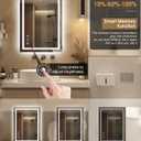 oneup 24x32'' LED Bathroom Mirror,Lighted Bathroom Mirror with Lights,Dimmable 3 Colors Temperature,Anti-Fog,Modern Vanity Mirrors for Wall,Touch Screen,Memory, Shatterproof