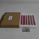 Red Christmas Flameless Taper Candles with Remote, Flickering Dripping Wax LED Candlesticks Battery Operated Set of 6