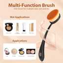 2 x Foundation Brush for Liquid Makeup,Kabuki Brush for Seamless Liquid, Cream, and Powder Application Ultra-Soft, Dense, and Cruelty-Free Synthetic Bristles for Streak-Free Blending (2 Pack)