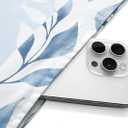 LOZ Women's Blue Leaf Print V-Neck Jumpsuits 2025 Summer Casual Half Sleeve Wide Leg Pants Rompers Beach Wear (M)