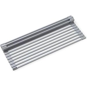 Kraus Multipurpose Workstation Sink Roll-Up Dish Drying Rack, Colander and Trivet in Light Grey, KRM-11LG