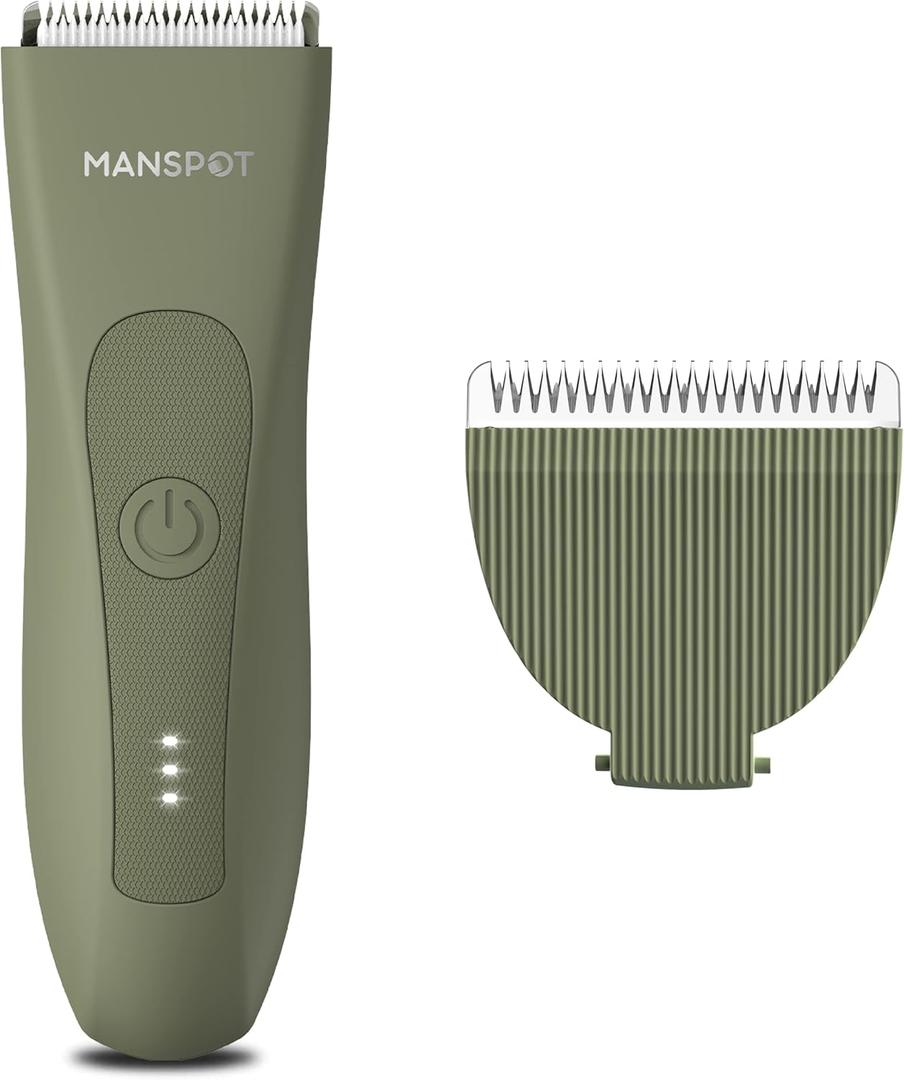 MANSPOT The Men's Grooming Kit Contains: The Electric Groin Hair Trimmer and Ceramic Blade for Replacement Head