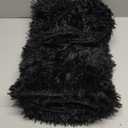 Fluffy Rug Shaggy Area Rug, Black 2x4 Area Rugs for Bedroom, Small Bedside Rug, Soft Fluffy Shaggy Entryway Throw Rugs for Living Room Bedroom Kids Room Home Decor