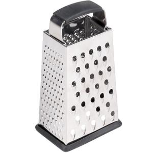 TableCraft SG203BH, Cash & Carry Back Of The House Box Grater, Small 6" Size, 4-Sided Tapered Design, Anti-Slip Base, Dishwasher Safe, Stainless Steel, Ideal for Shredding Veggies and Grating Cheese