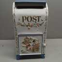 Vintage Wedding Mailbox Metal Post Box Mailboxes Decorative Card Box with Slot Rustic Mail Box Gift Card Box for Party Reception Birthday Baby Shower Decor