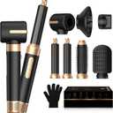Blow Dryer Brush 7 in One, Negative Ion Hair Set Upgrade Hot Air Styler Wrap Curler, Curling Iron Styling Tools As A Gift for Straight/Curl/Drying/Smoothing
