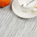 SHACOS Wedge Placemats Set of 8 Woven Vinyl Placemats for Small Round Table Place Mats Wipe Clean Non Slip Table Mats, Gray White