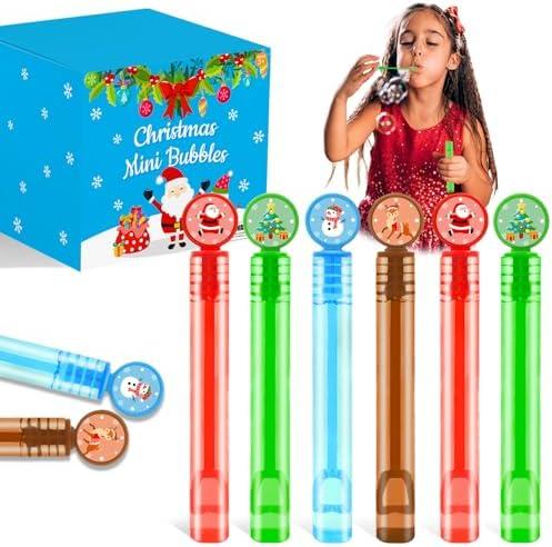 100 Pack Winter Small Gifts Toys Prizes for Kids, Bulk Easter Mini Bubble Wands Party Favors Accessories for Toddlers, Holiday Non Candy Treats Goodie Bag Stuffers Fillers for Boys Girls
