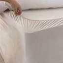 Belledorm Box Spring Cover - Transform Your Bed with This Fully Elasticated Faux Suede & Stretch Wrap-Around 4 Sides Bed Skirt (Linen, Full/Full XL)