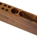 Pen Holder Rack Makeup Brush Storage Crafts Pencil Stand Organizer Tabletop Organization Desk Wooden Artist Brush Organizer