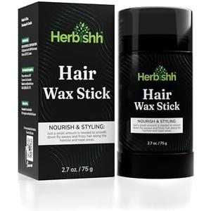Herbishh Hair Wax Stick For Women & Men 2.7 OZ - Nourish & Styling Slick Wax Stick for Hair Smoothing, Flyaway, Controls Frizzy Hair, Perfect for Hairline and Nape Area, Wax Stick for Hair Fly Away