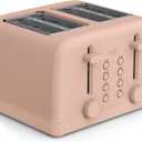 Bella 4 Slice Toaster, 6 Setting Shade Control with Reheat & Cancel Buttons, Removable Crumb Tray, Anti Jam & Auto Shutoff, 900 Watt, Blossom