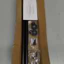 Black Curtain Rods for Windows 36"- 48", Decorative Drapery Rod Adjustable by Splicing, 5/8 inch Small Curtain Rod for Bedroom, Living Room, Kitchen and Outdoors