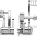 TOFR CNC Polished Forward Controls Footpegs for Harley Softail 1984-1999 Fat Boy FLSTF Springer FXSTS Custom FXSTC Heritage Classic FLSTC Standard FXST Night Train FXSTB Silver