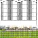 10 Panels Decorative Garden Fence - 32 in (H) x 23.6 ft (L) No Dig Dog Fence Outdoor for Yard, Rustproof Tall Garden Fencecing Panels, Animal Barrier Suitable for Yard Border, Patio, and Outdoor Use