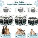 Dog Playpen, Portable Puppy Pet Crate Indoors for Small/Medium Dogs Cats Rabbits, Foldable Dog Cage Enclosure for Outdoor, Pop Up Dogs Tent Kennel with Carrying Case, Grey