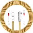 18ft Roller Fish Tape Cable Puller Kit with 2 Fish Tape Fastener,Electrical Wire Pulling Tools,Wire Snake for Running Wire,Electrician fishtape,Fishing Tape Wire Puller Short,Through Wall Wire Guide