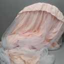 Little dove Bed Canopy with Star Lights, Double Layer Canopy for Bed, Princess Play Tent for Girls Room, Breathable Bed Curtain for Children Reading Nook, Machine Washable, 25.6''x106'', Pink