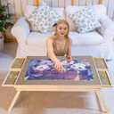 1000 Piece Wooden Folding Puzzle Table with Legs, 22" x 30" Jigsaw Puzzle Board with 4 Drawers and Protective Cover Portable Jigsaw Puzzle Table for Adults and Teens