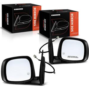 A-Premium Pair (2) Driver and Passenger Side Power Door Mirror(6 hole 5 prong) - Compatible with Dodge Grand Caravan & Chrysler Town & Country - Heated Manual Folding Black Outside Rear View Mirror