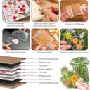 Kasoyo DIY Flower Pressing Kit, 6.0x 6.0, 20PCS Transparent Can Sticker Set Material Package, Making Tools,Plant Preservation and Drying Book