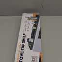 Silicone Magnetic Over the Stove Shelf for Back of Stove - Magnetic Stove Top Shelf and Over Stove Shelf, Over Oven Shelf for Top of Stove, Over the Stove Spice Rack, Includes 6 Extra Plates (Black)