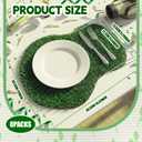 8 Pcs Golf Artificial Grass Mat Placemats Green Fake Grass Tiles Table Centerpieces Placemats Sport Theme Party Decorations for Wedding Baby Shower Golf Lovers