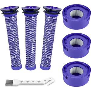 6 Pack Vacuum Filter Replacement Kit for V7, V8 Animal and V8 Absolute Cordless Vacuum, 3 Pre Filter, 3 Post Filter, Replaces Part # 965661-01 & 967478-01