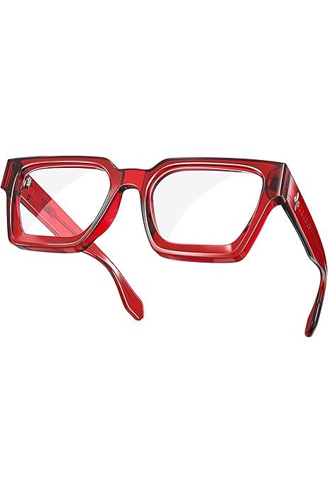 miyya Blue Light Blocking Glasses for Women, Blue Light Glasses for Women Oversized Fashion Glasses (Brick)