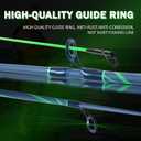 Spinning & Casting Fishing Rod, Durable Carbon & Glass Composite Blank, ML Power, Ceramic Guides, Fluorescent Strike Tip, Split Handle, Gift-Ready, Freshwater/Saltwater, LTWQB198-6'6"