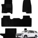 WENNEBIRD Superior Carpet Floor Mats for 2021-2026 Chevrolet Suburban 8 Seats (Not for 7 Seats), 0.6-Inch Ultra-Thick, Noise-Reducing, All-Weather Waterproof Anti-Slip 4-Pc Set